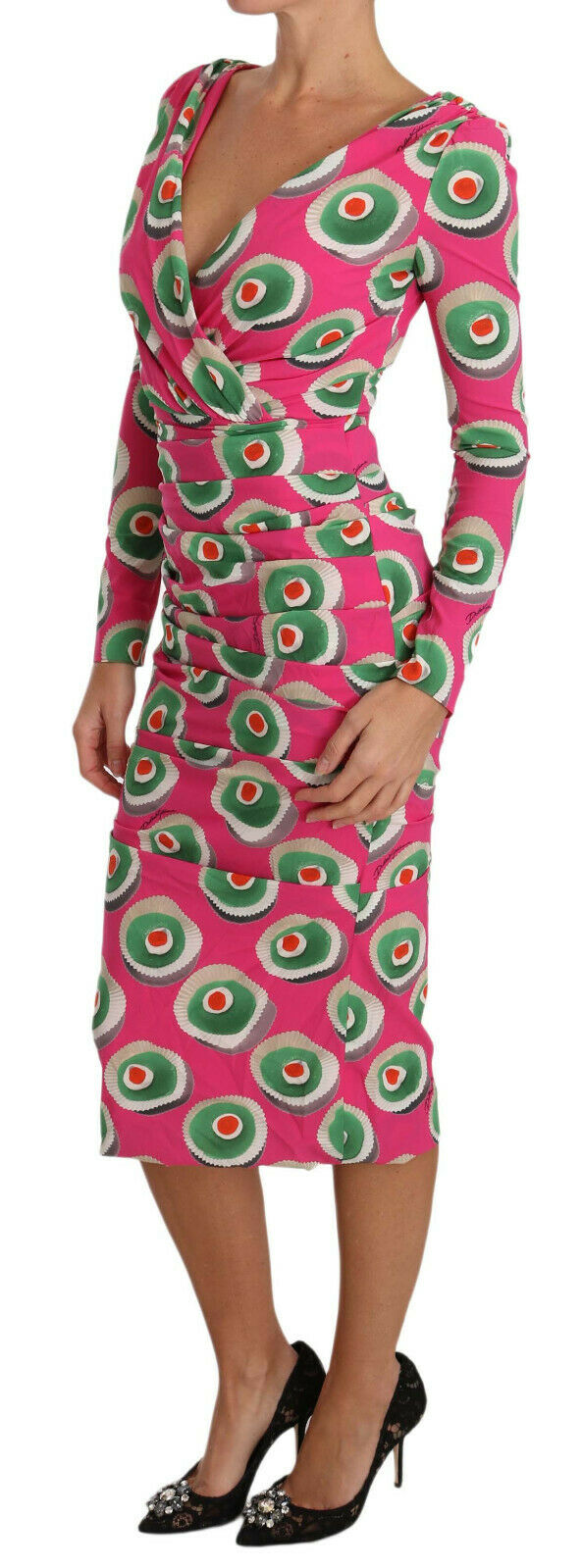 Dolce & Gabbana Pink Silk Cup Cake Sheath Stretch  Dress | Regal Royce