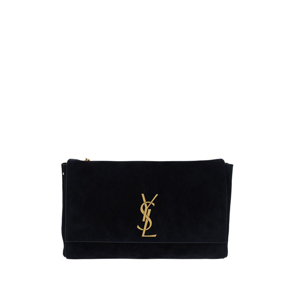 Saint Laurent Black Calf Leather Bos Taurus Shoulder Bag | Regal Royce