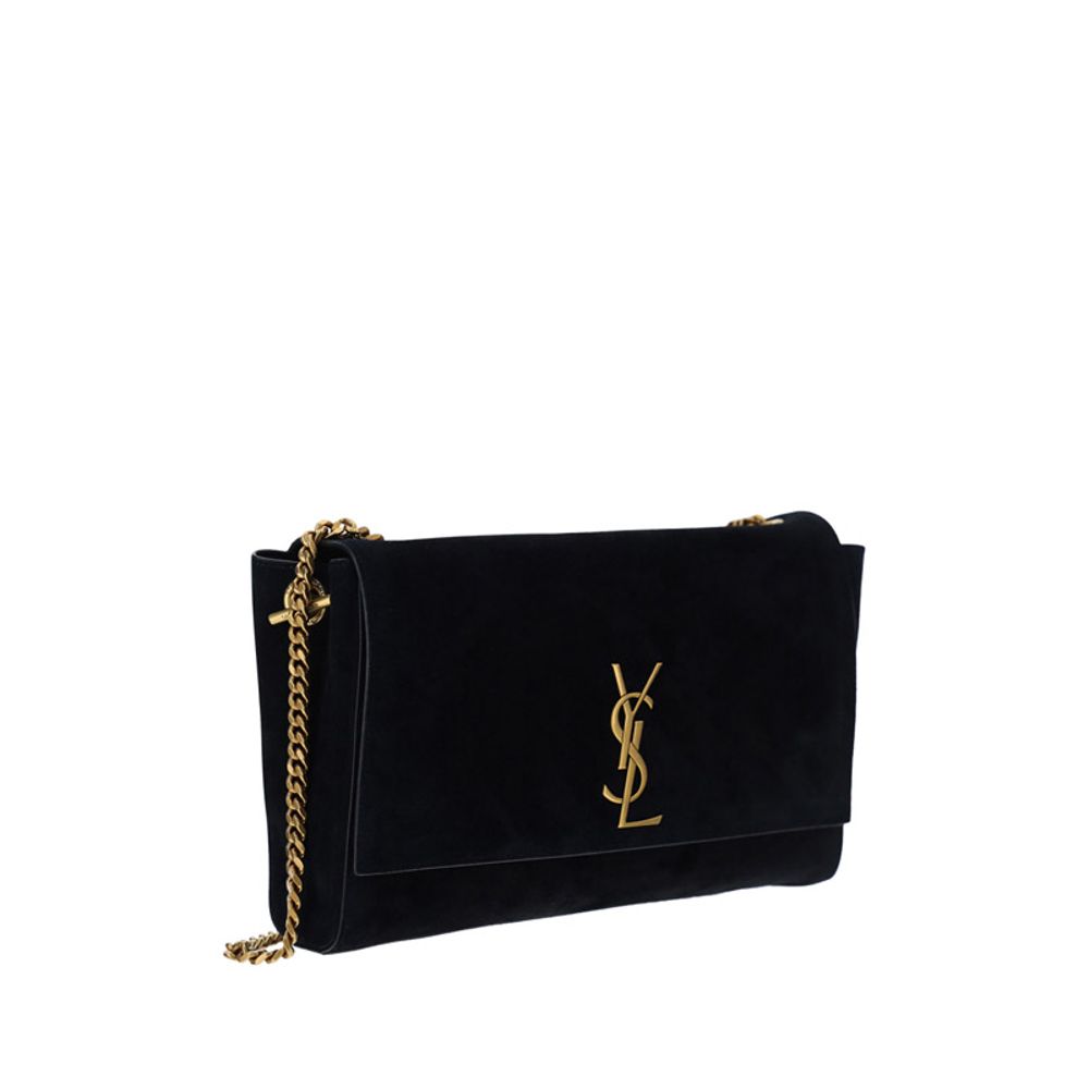 Saint Laurent Black Calf Leather Bos Taurus Shoulder Bag | Regal Royce