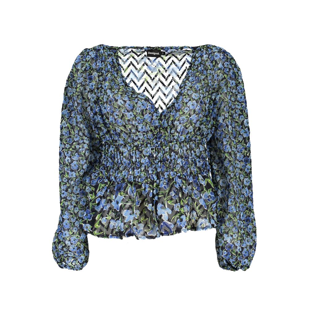 Desigual Blue Polyester Women Blouse | Regal Royce
