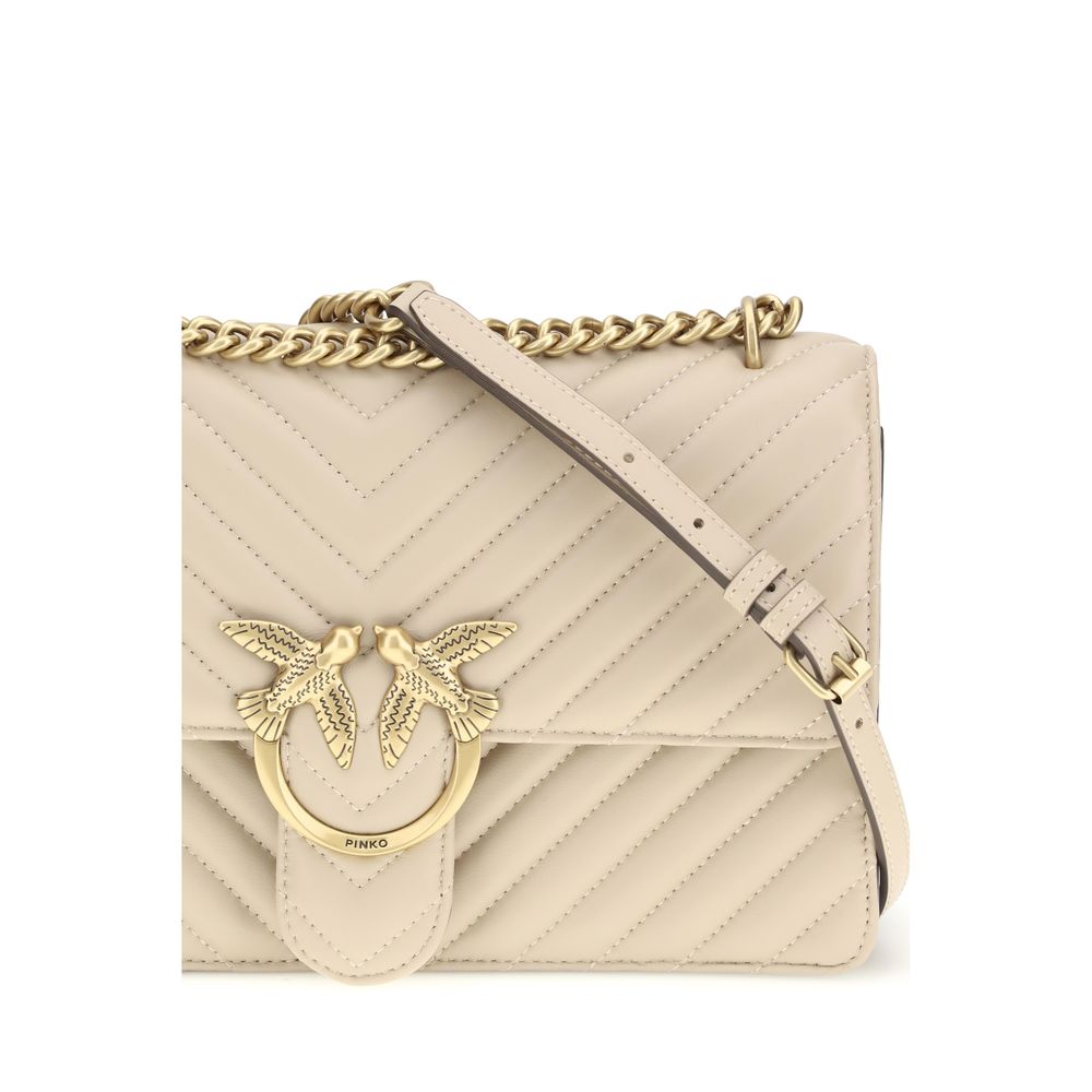 PINKO Beige Calf Leather Bos Taurus Shoulder Bag | Regal Royce