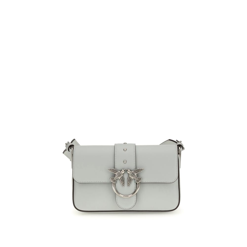 PINKO Gray Calf Leather Bos Taurus Shoulder Bag | Regal Royce