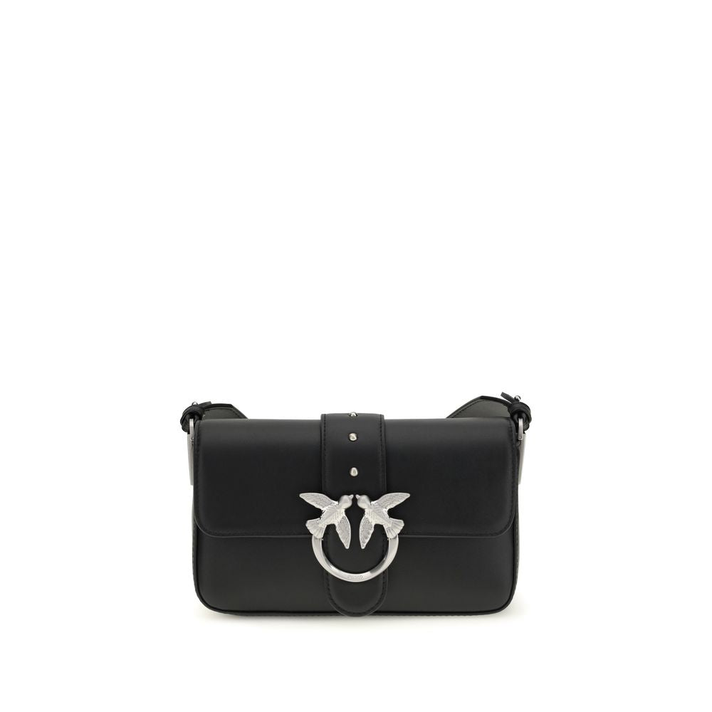 PINKO Black Calf Leather Bos Taurus Shoulder Bag | Regal Royce