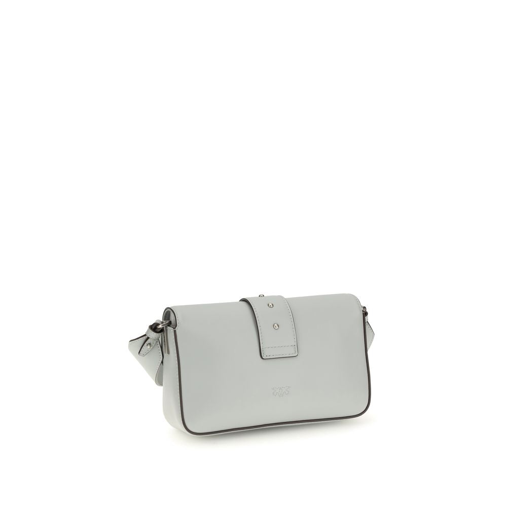 PINKO Gray Calf Leather Bos Taurus Shoulder Bag | Regal Royce