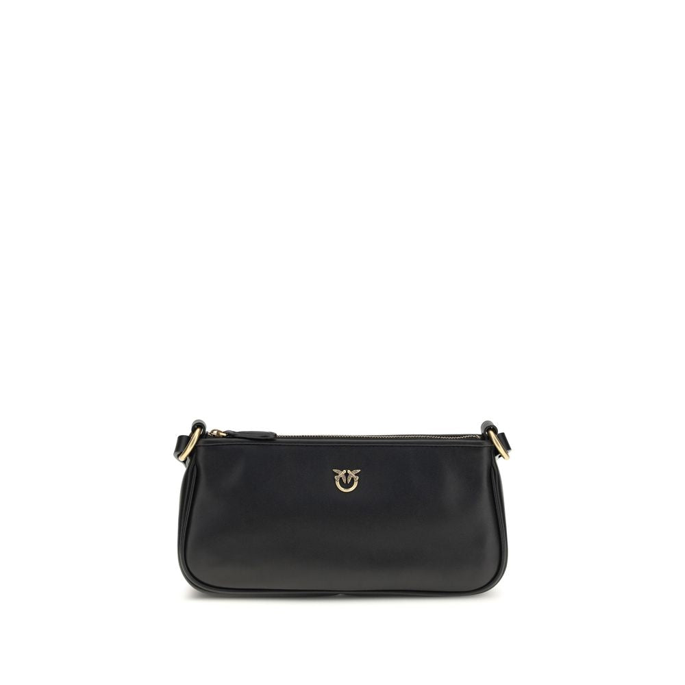PINKO Black Calf Leather Bos Taurus Shoulder Bag | Regal Royce