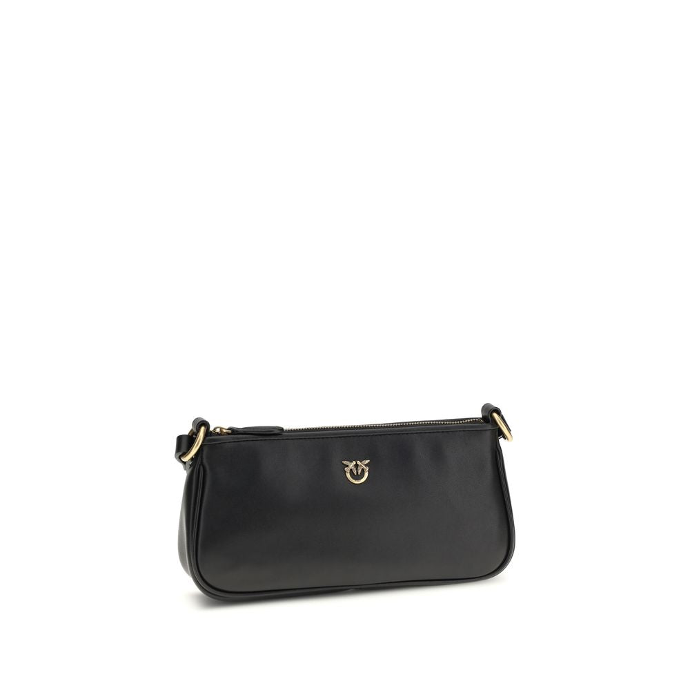 PINKO Black Calf Leather Bos Taurus Shoulder Bag | Regal Royce