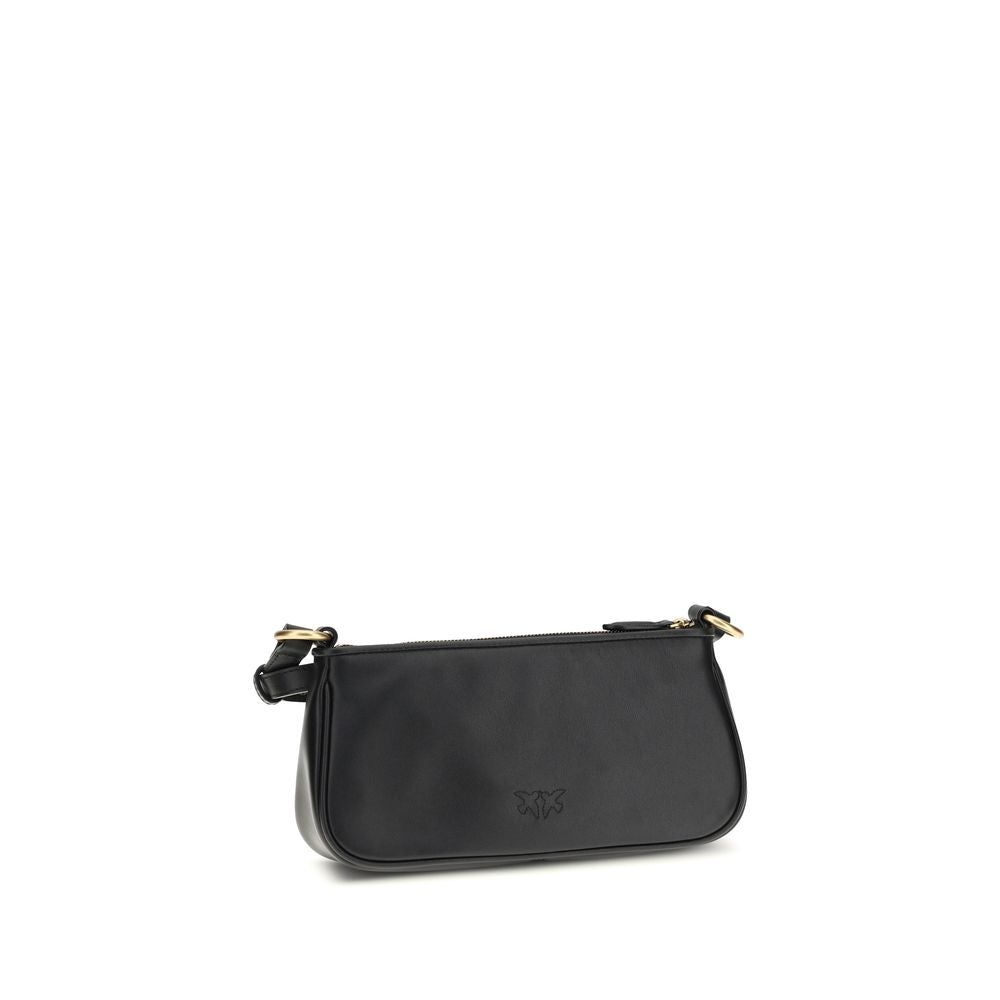 PINKO Black Calf Leather Bos Taurus Shoulder Bag | Regal Royce