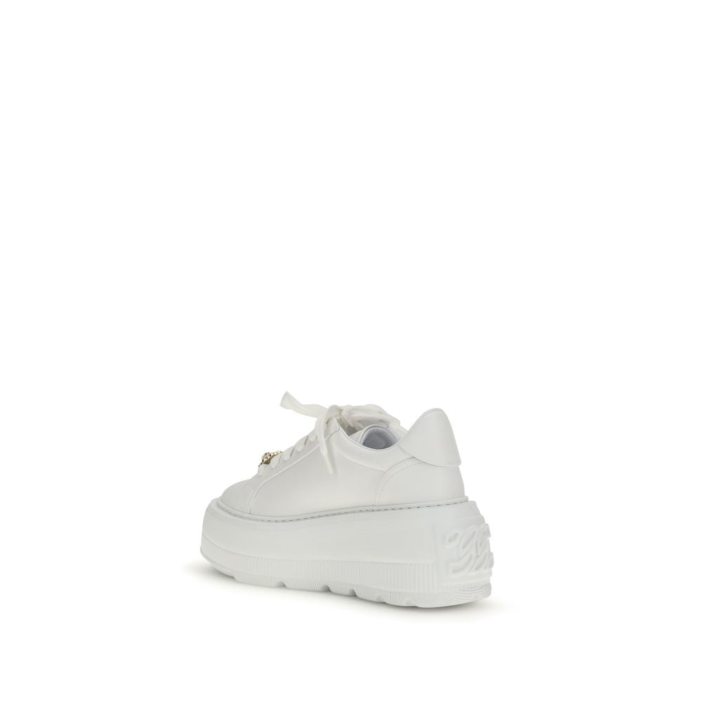 Casadei White Rubber Platform Sneakers | Regal Royce