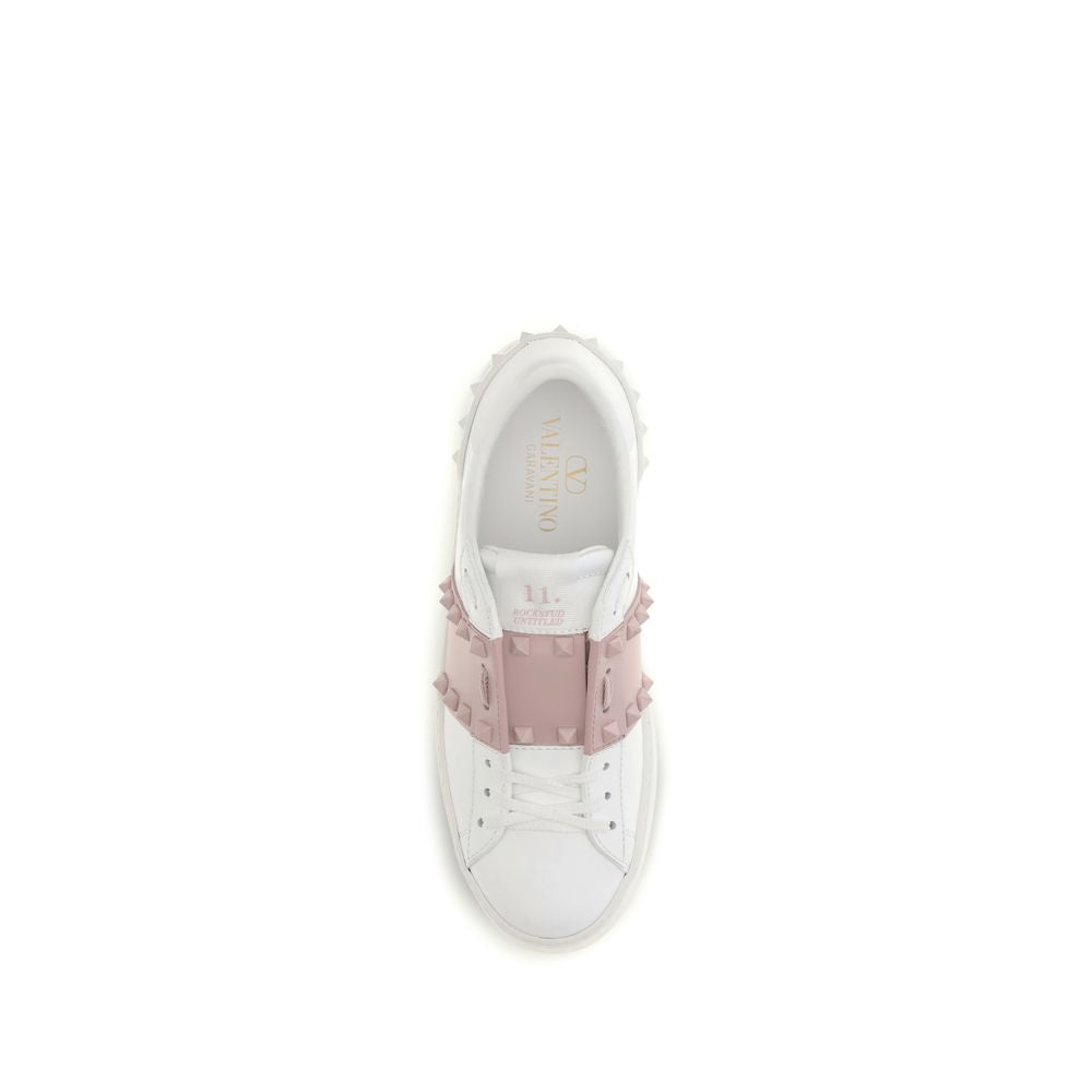 Valentino Garavani White Calf Leather Bos Taurus Athletic Sneakers | Regal Royce