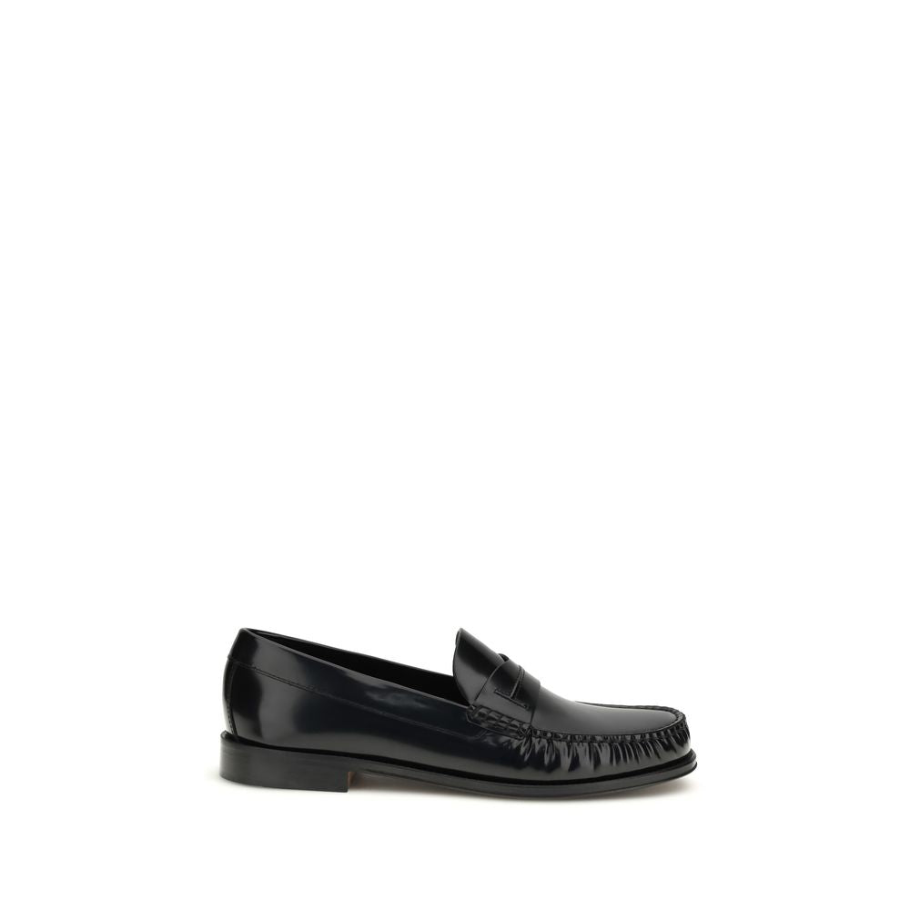 Tom Ford Black Calf Leather Bos Taurus Slip-On Loafers | Regal Royce