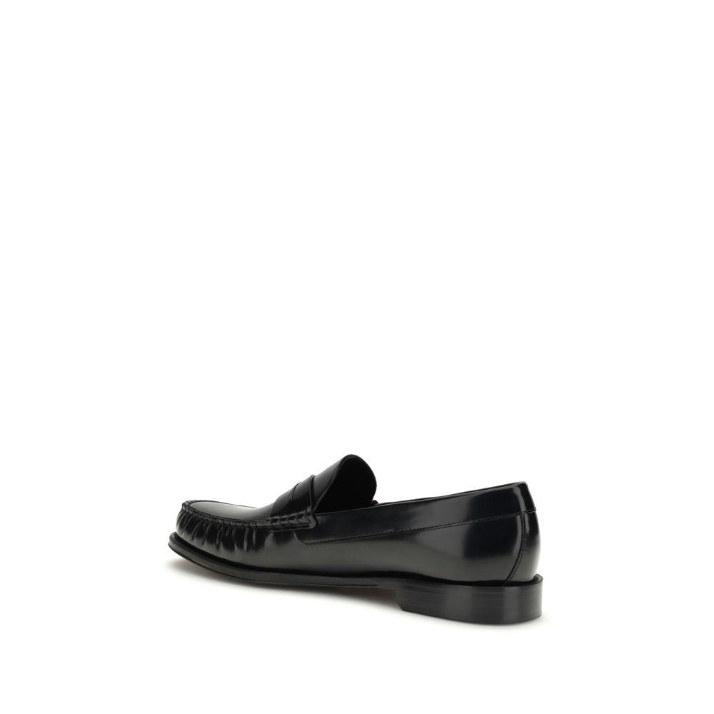 Tom Ford Black Calf Leather Bos Taurus Slip-On Loafers | Regal Royce