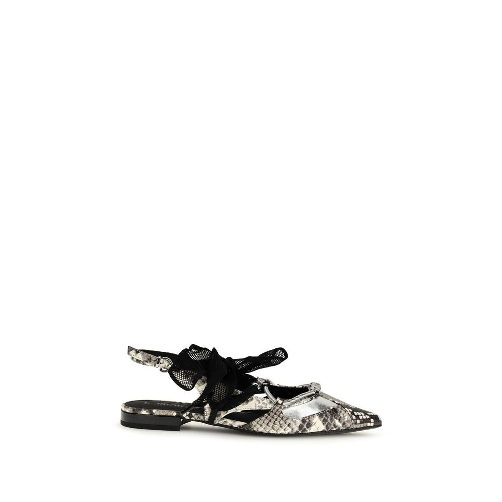 PINKO Multicolor Calf Leather Bos Taurus Ballet Flats | Regal Royce