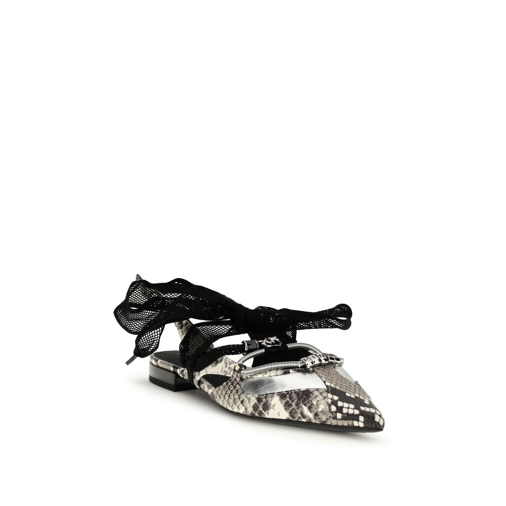 PINKO Multicolor Calf Leather Bos Taurus Ballet Flats | Regal Royce