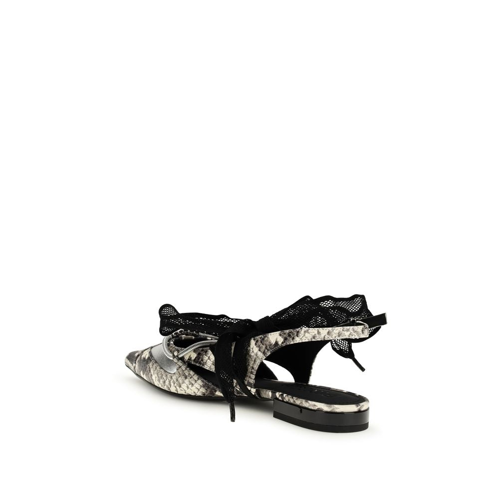 PINKO Multicolor Calf Leather Bos Taurus Ballet Flats | Regal Royce