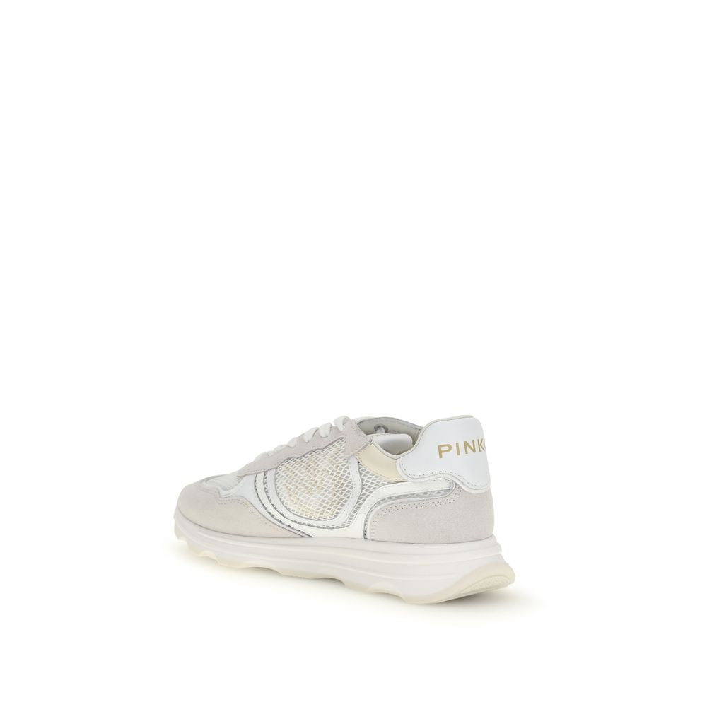 PINKO White Calf Leather Bos Taurus Athletic Sneakers | Regal Royce