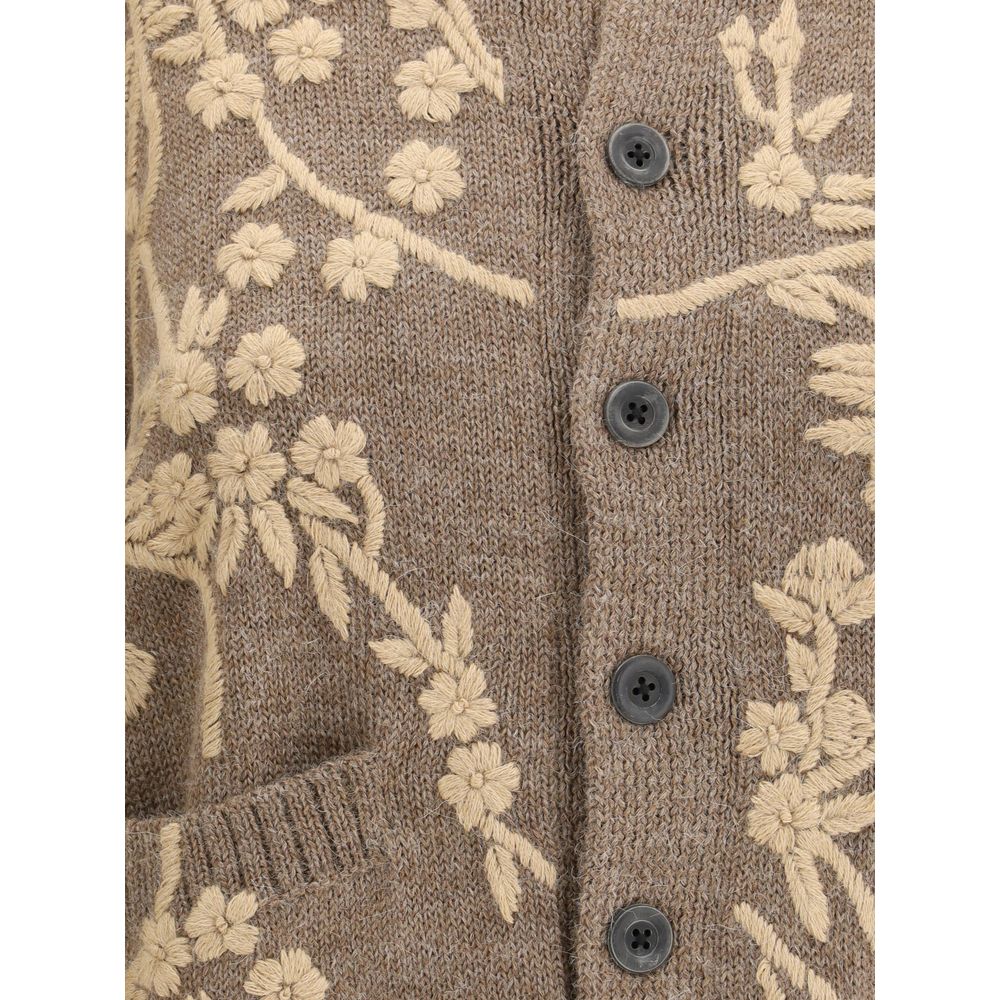 Baziszt Brown Alpaca Vicugna Pacos Cardigan | Regal Royce