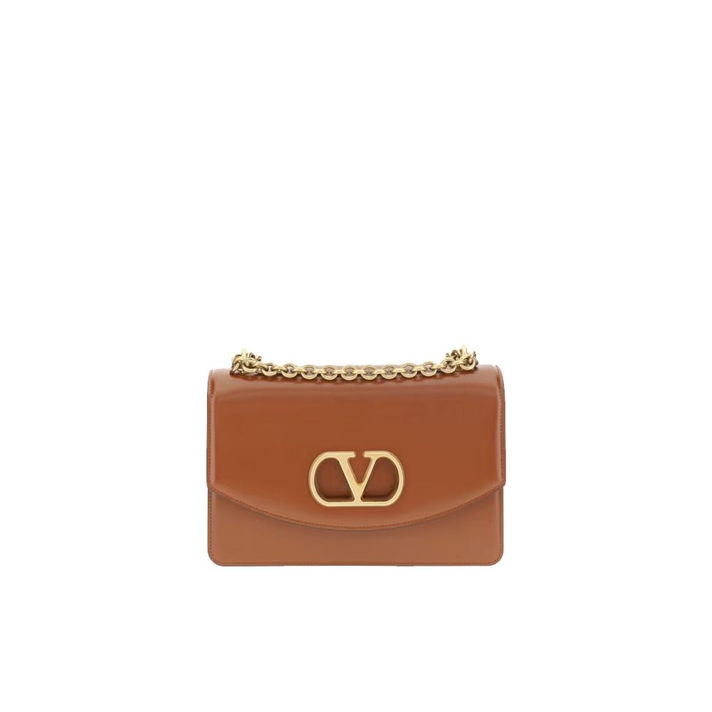 Valentino Garavani Brown Calfskin Shoulder Bag | Regal Royce