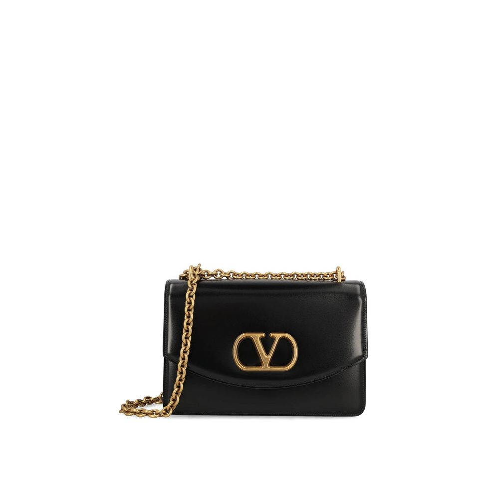 Valentino Garavani Black Calfskin Shoulder Bag | Regal Royce