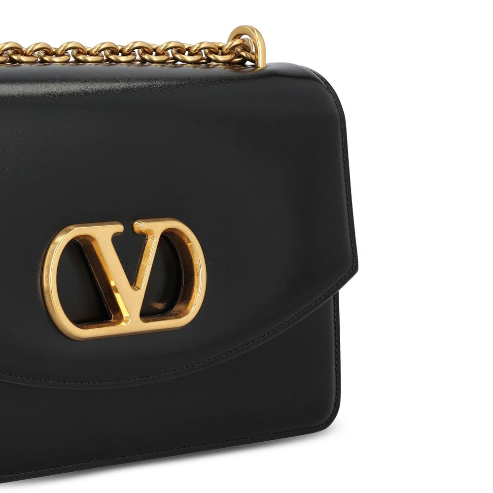 Valentino Garavani Black Calfskin Shoulder Bag | Regal Royce
