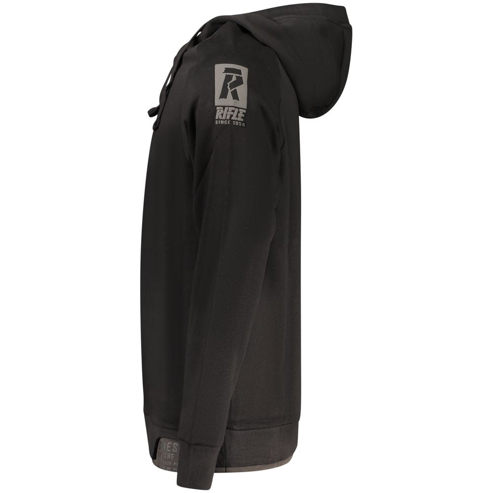 Rifle Black Cotton Men Sweatshirt | Regal Royce