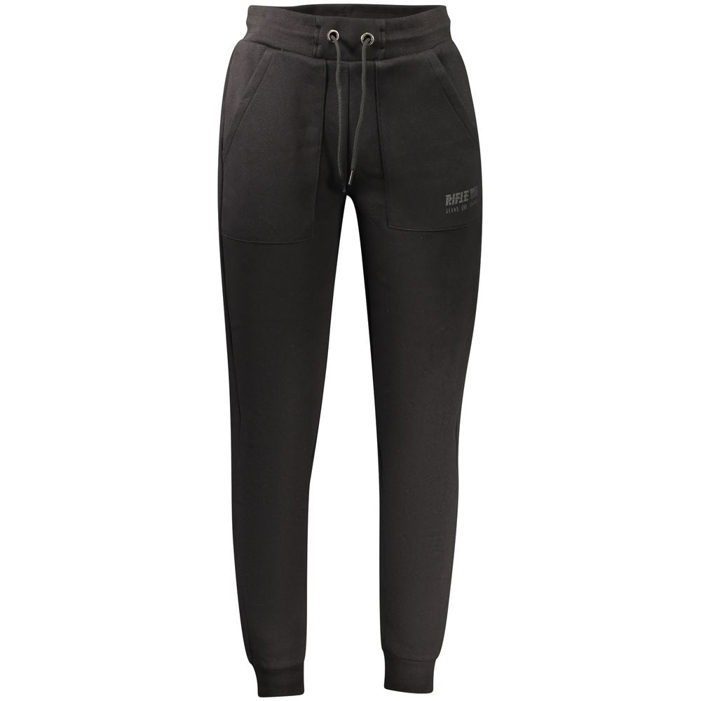 Rifle Black Cotton Men's Track Pant | Regal Royce