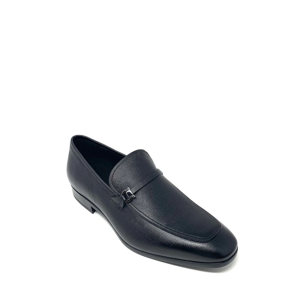 Salvatore Ferragamo Black Calfskin Slip-On Loafers | Regal Royce