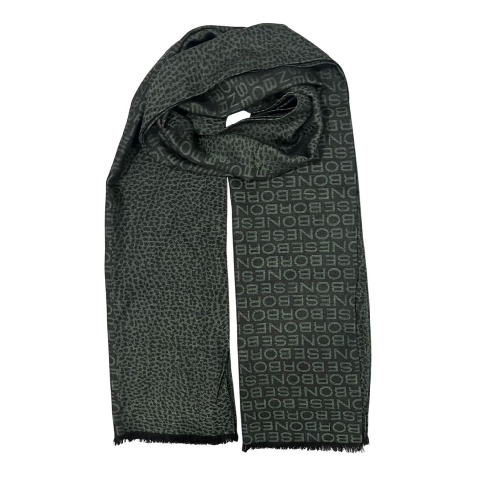 Borbonese Green Wool Unisex Scarf | Regal Royce