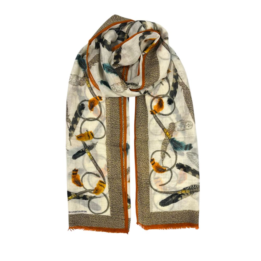 Borbonese Beige Fleece Wool Women Scarf | Regal Royce