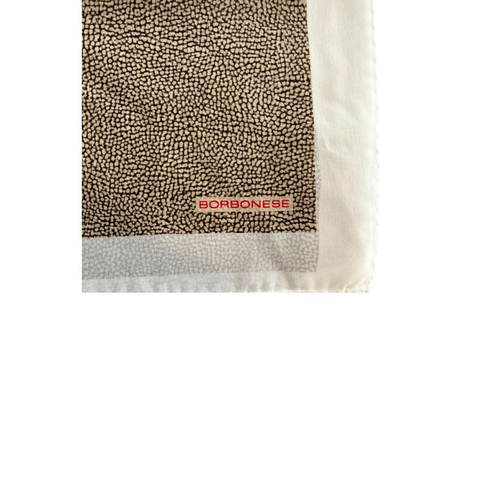 Borbonese White Silk Women Scarf | Regal Royce