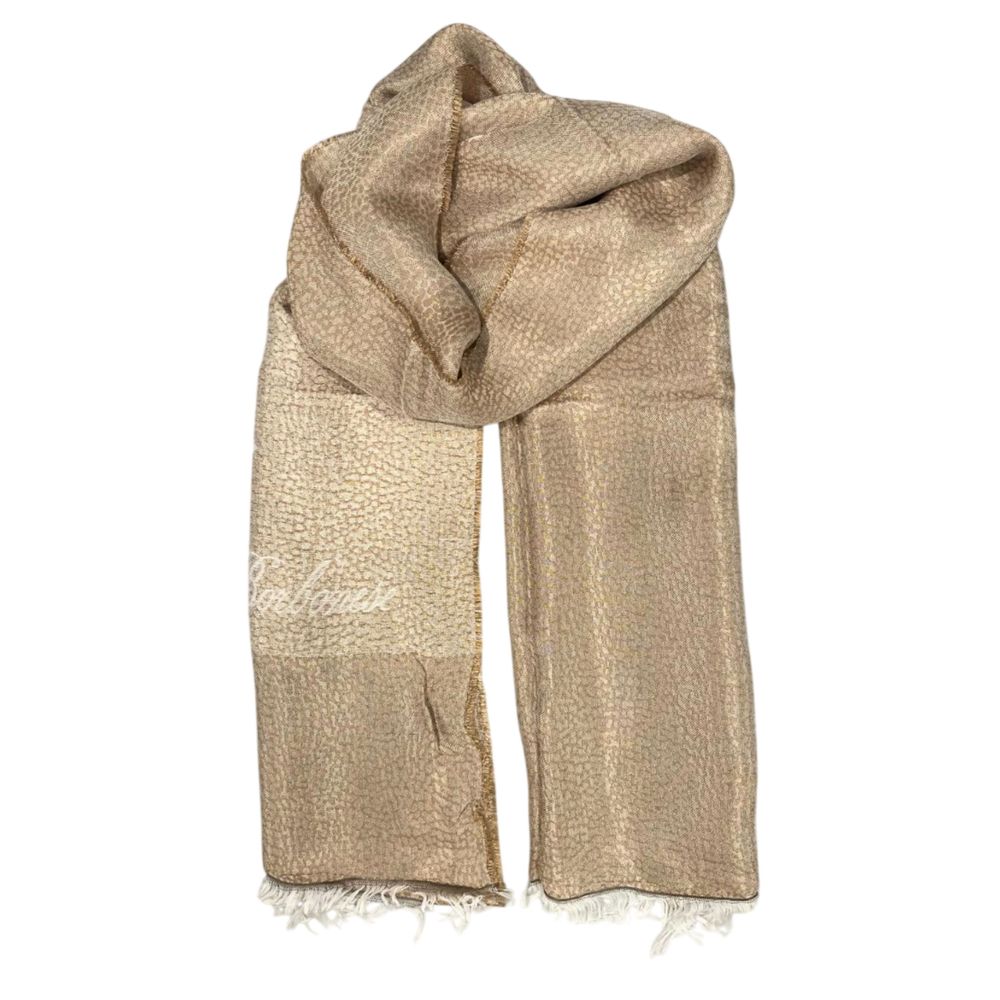 Borbonese Beige Viscose Women Scarf | Regal Royce