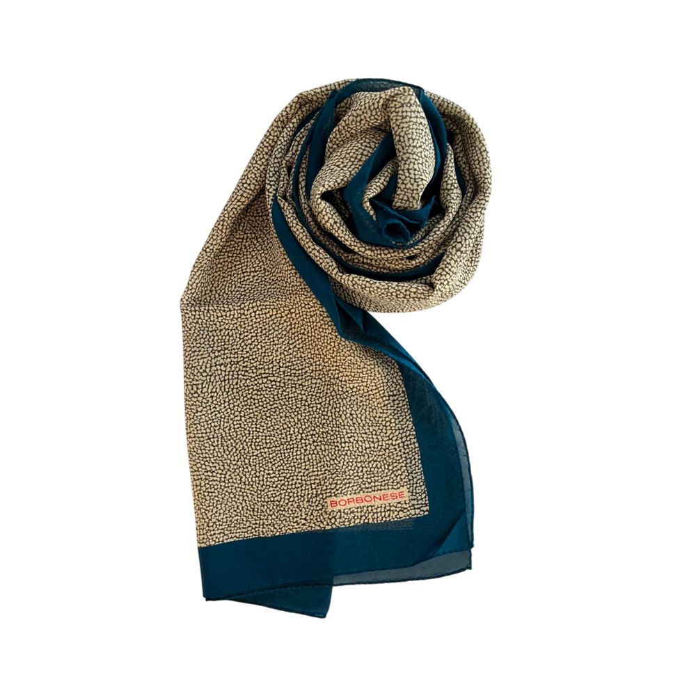 Borbonese Blue Silk Women Scarf | Regal Royce