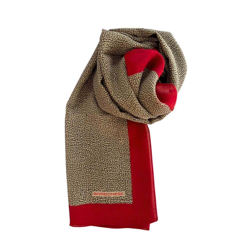 Borbonese Red Silk Women Scarf | Regal Royce