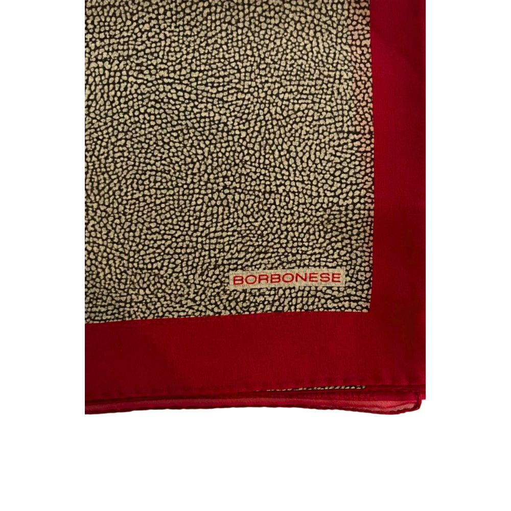 Borbonese Red Silk Women Scarf | Regal Royce