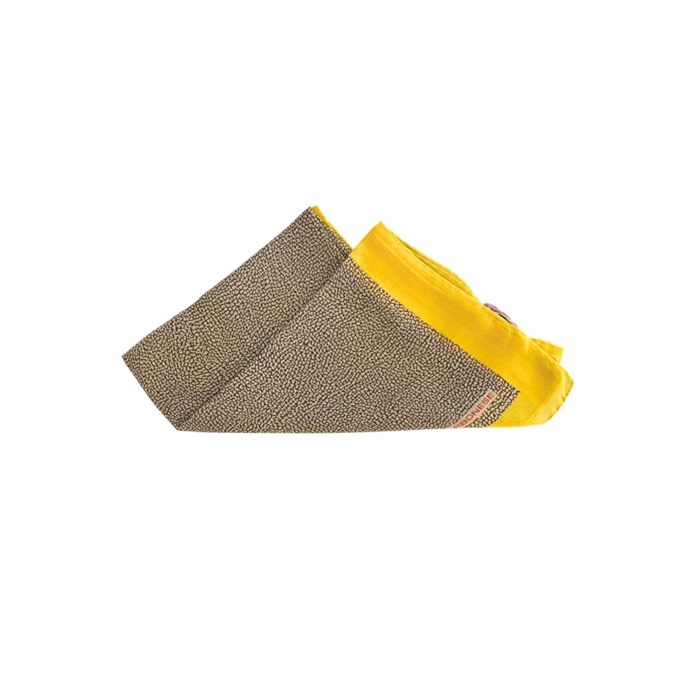 Borbonese Yellow Silk Women Scarf | Regal Royce