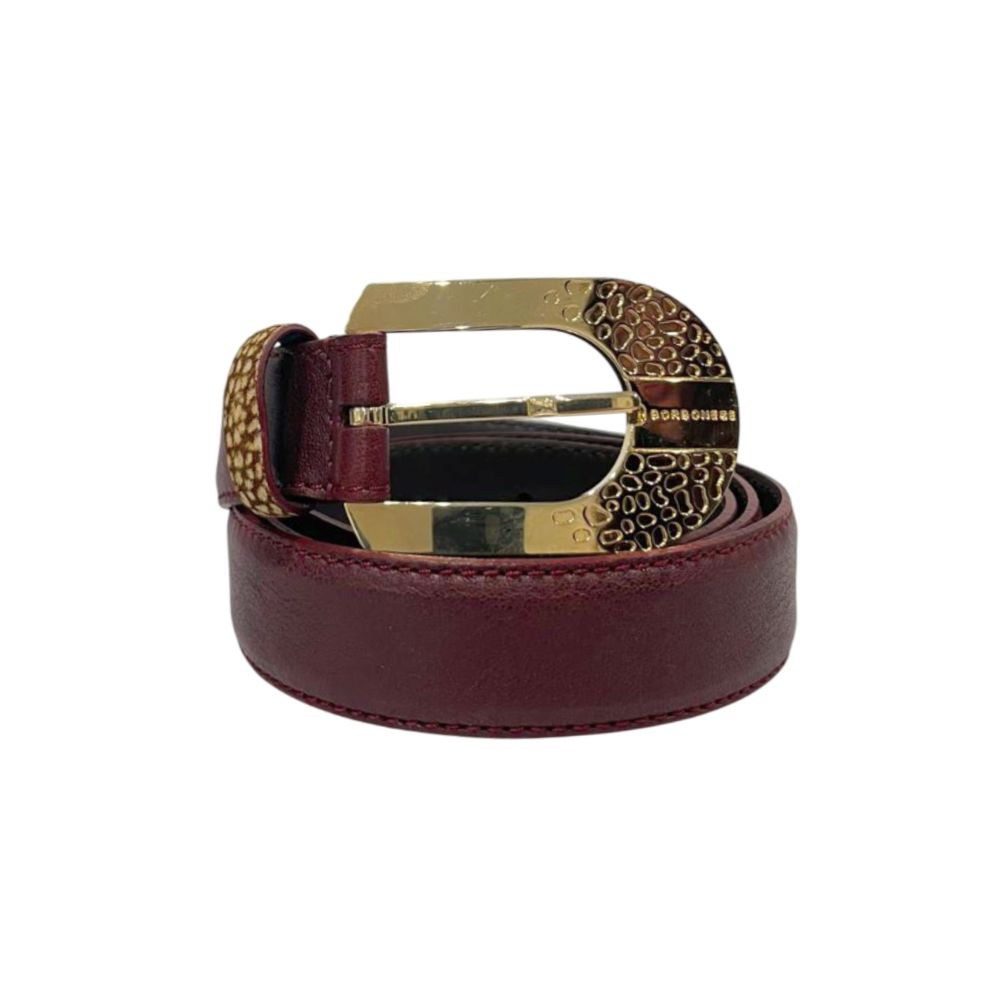 Borbonese Red Leather Women Belt | Regal Royce