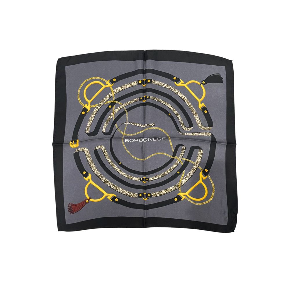 Borbonese Black Silk Women Scarf | Regal Royce