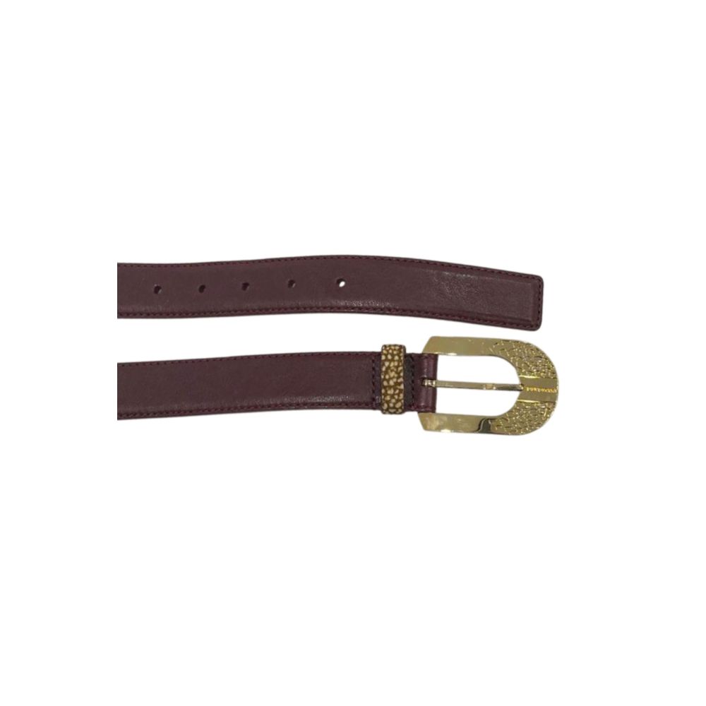 Borbonese Red Leather Women Belt | Regal Royce