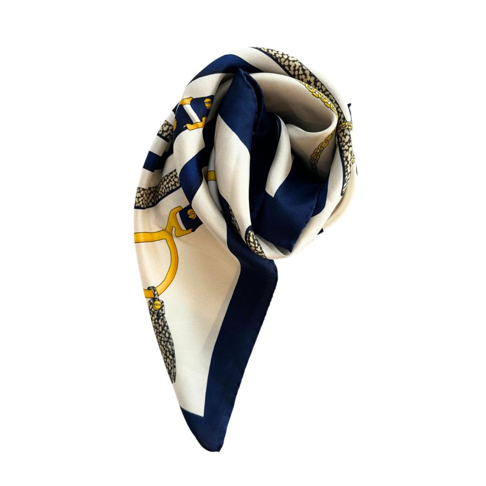 Borbonese Blue Silk Women Scarf | Regal Royce