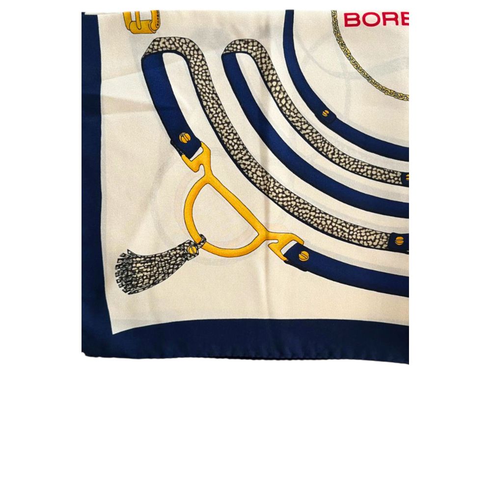Borbonese Blue Silk Women Scarf | Regal Royce