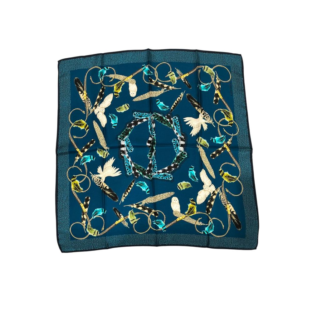 Borbonese Blue Silk Women Scarf | Regal Royce