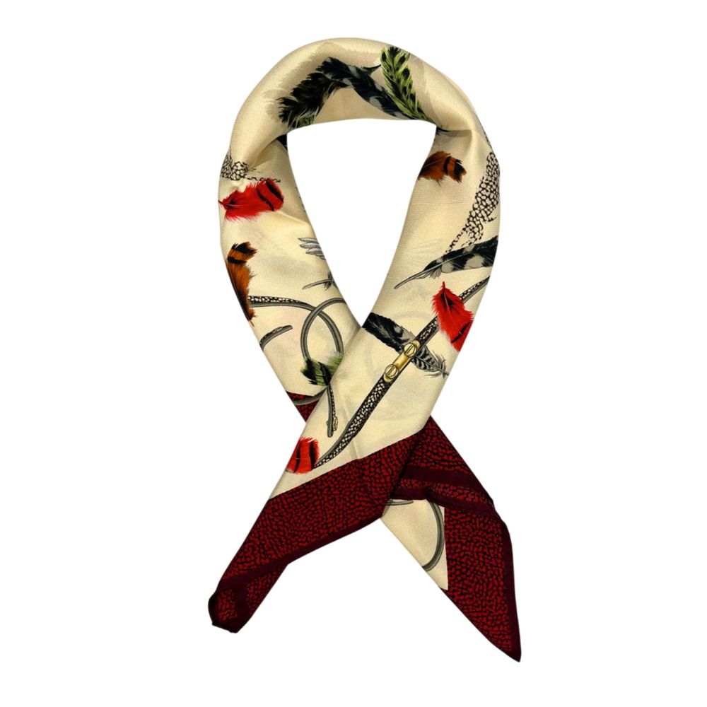 Borbonese Beige Silk Women Scarf | Regal Royce