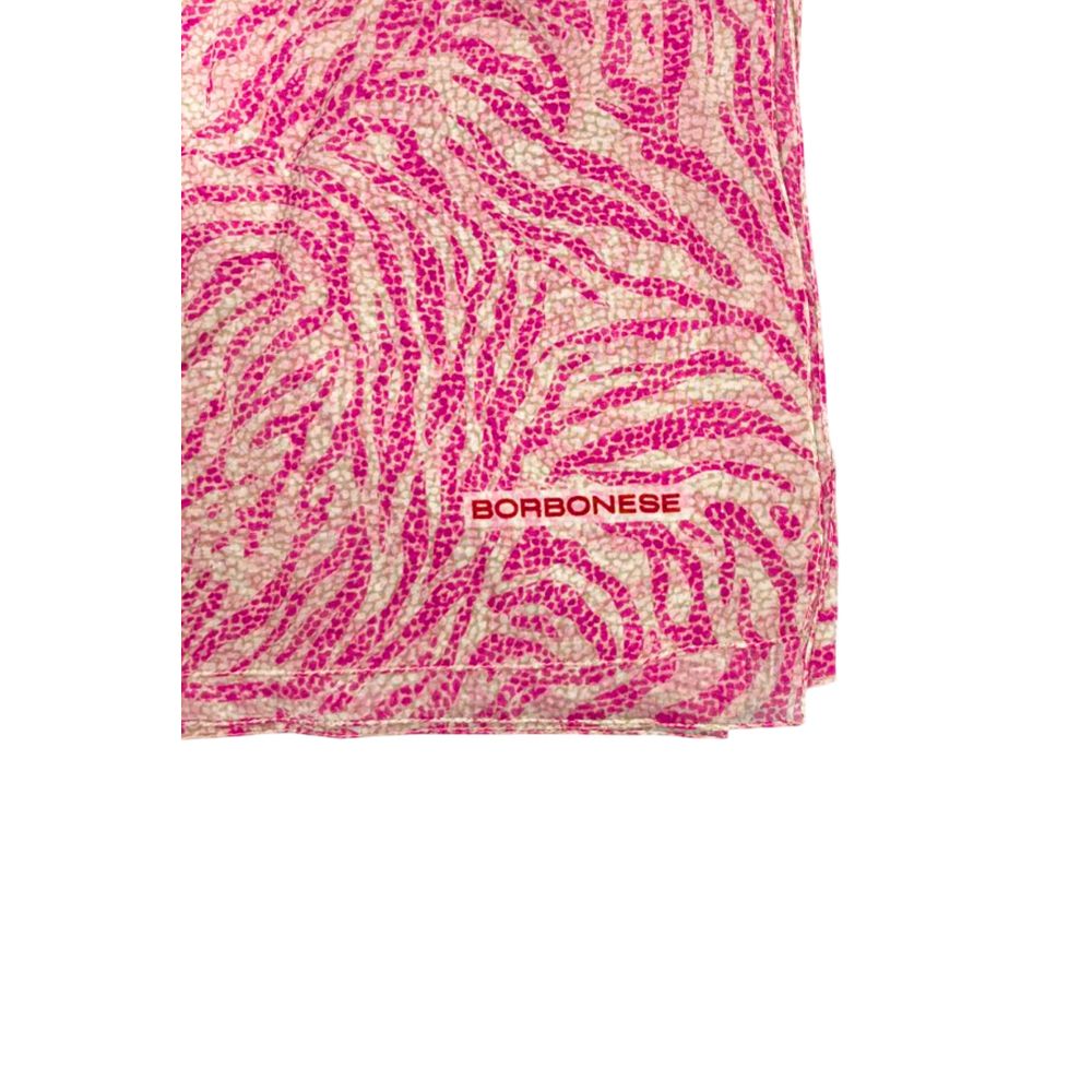 Borbonese Pink Silk Women Scarf | Regal Royce