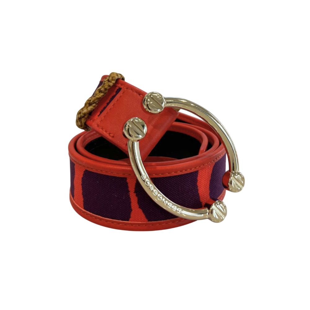 Borbonese Orange Leather Women Belt | Regal Royce