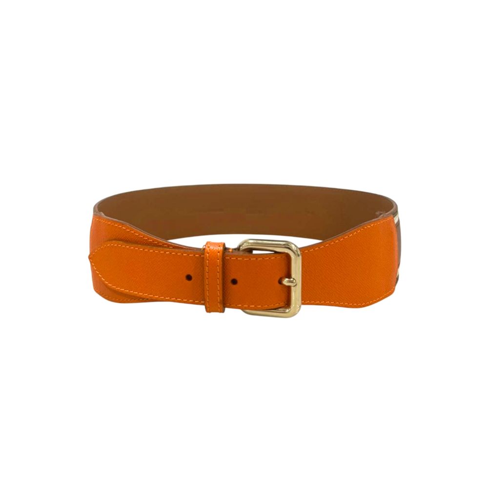 Borbonese Orange Leather Women Belt | Regal Royce