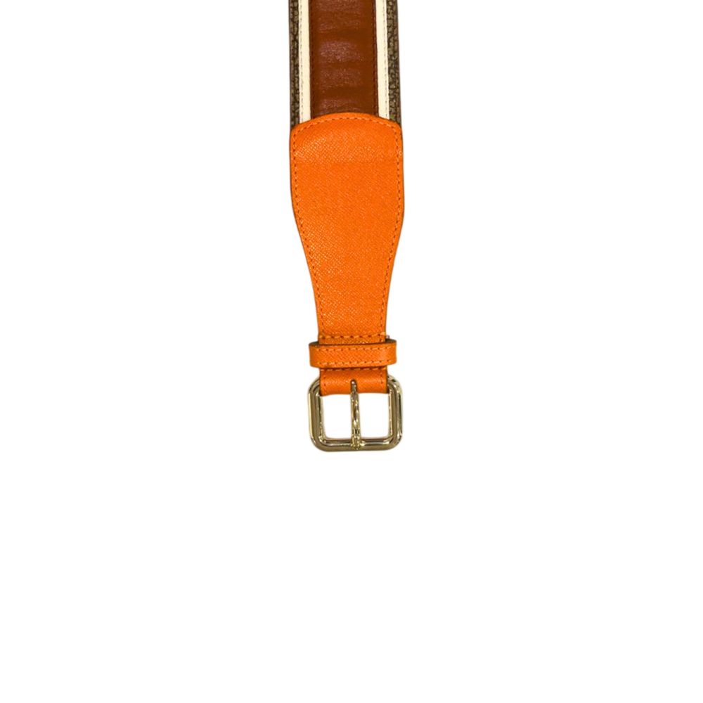 Borbonese Orange Leather Women Belt | Regal Royce