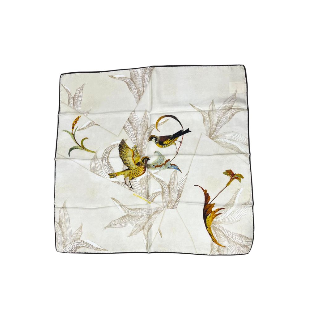 Borbonese Beige Silk Scarf | Regal Royce