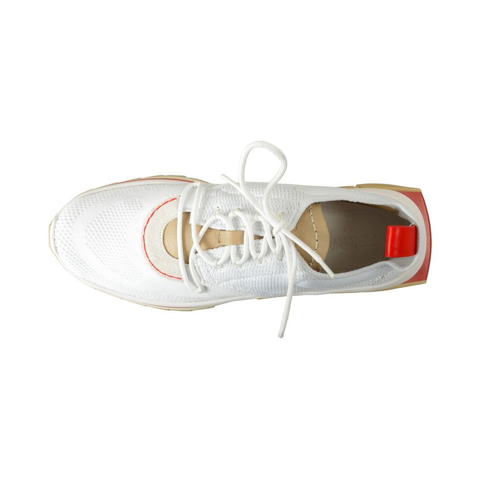 Salvatore Ferragamo White Fabric Athletic Sneakers | Regal Royce
