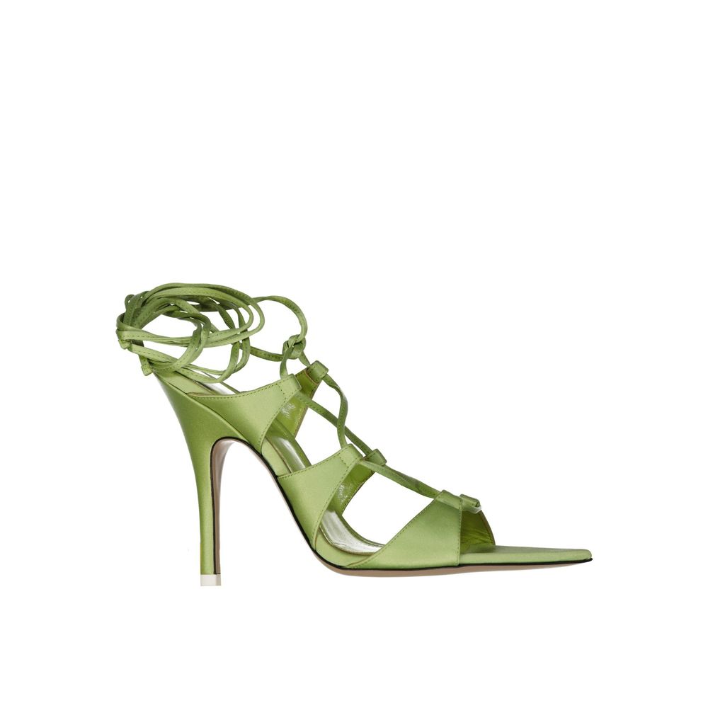 The Attico Bicolor Silk Stiletto Heel Sandals | Regal Royce