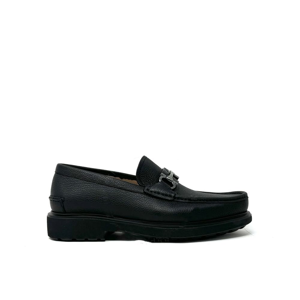 Salvatore Ferragamo Black Calfskin Slip-On Loafers | Regal Royce