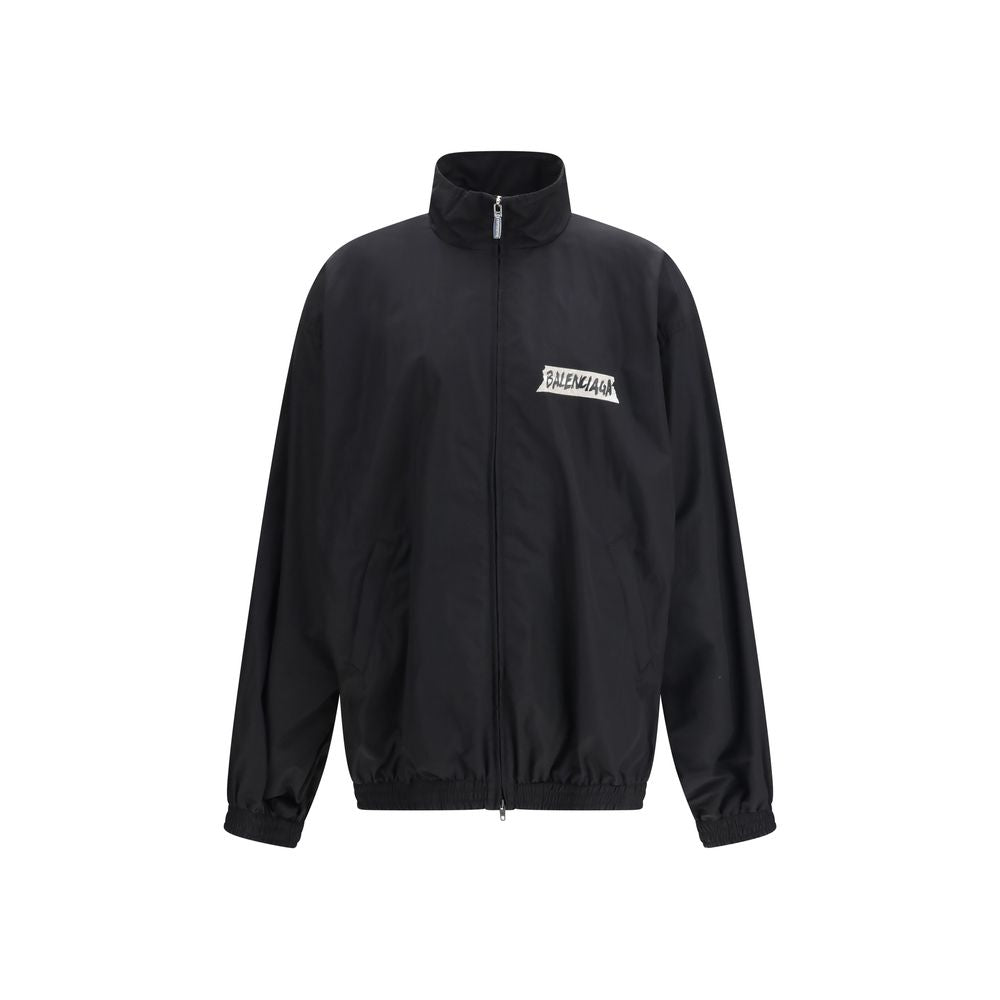 Balenciaga Black Cotton Shell Jacket | Regal Royce